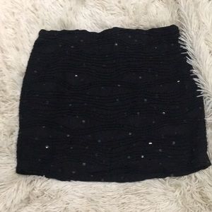 Glittered Black mini skirt